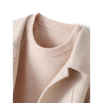 圓領加厚羊毛衫女100 純羊毛打底衫秋冬季洋氣針織羊絨衫套頭毛衣