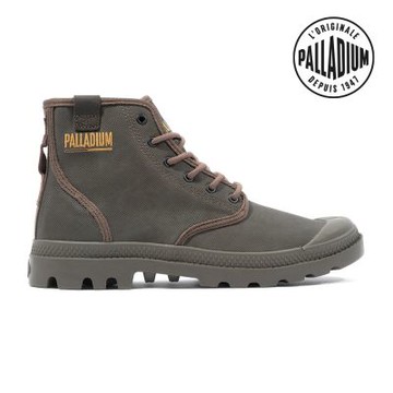 PALLADIUM PAMPA HI COATED皮革高筒靴/休閒鞋-男鞋/女鞋-深棕