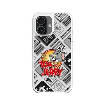 iPhone 17 SolidX 白 - 湯姆貓與傑利鼠 Tom and Jerry - 貼紙系列 - 復古LOGO