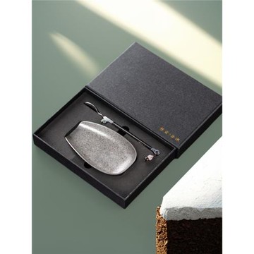 高端大馬士革剛茶則二件套高檔茶勺茶匙茶撥分茶器茶桌配件大全