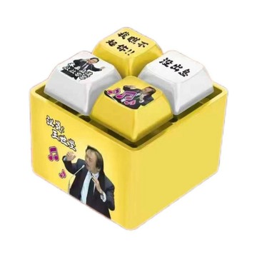 從從容容髮音語音髮光鑰匙扣解壓按鍵趣味搞怪掛件