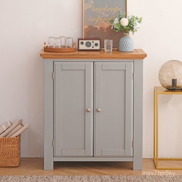 全臺可上門安裝 開立統編 北歐實木餐邊櫃北歐風兩門儲物櫃餐廳碗櫃多功能家用