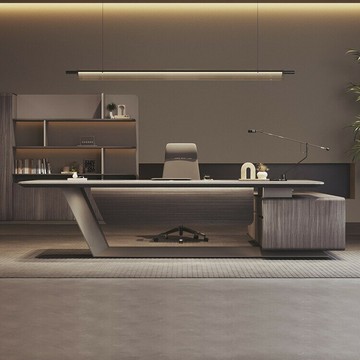 【台灣公司 可打統編】免運 老板桌輕奢高級感大班臺高檔董事長辦公室總裁高端2025新款老板桌 可開發票 全館五折 工廠現貨直銷 新品特價 HJGZ01161