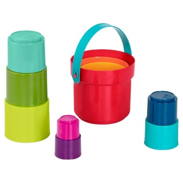 battat 大口疊疊杯 袋裝  色票  1套