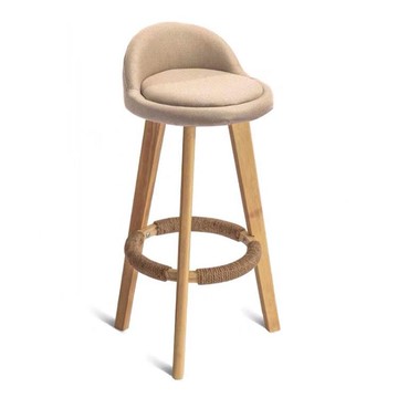 實木吧臺椅現代簡約高腳凳家用靠背椅吧凳椅奶茶店椅前臺椅子【快速出貨】       貝達生活館