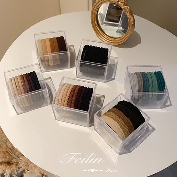 發圈橡皮筋女扎頭發繩馬尾皮套頭繩網紅不傷發簡約高彈力耐用套裝