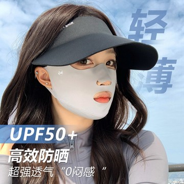 台灣熱賣高爾夫防曬麵罩全臉防紫外綫口罩女夏季冰絲騎車運動無痕臉基尼男-L1001 UEUK