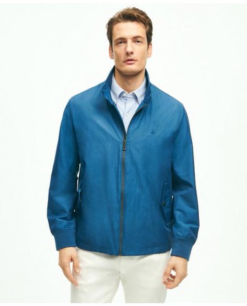 Brooks Brothers Men's Cotton Blend Harrington Jacket | Medium Blue | Size 2XL