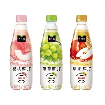 ~省錢叔叔二館~太古 可口可樂 美粒果 0加糖 零加糖 蜜桃蘇打 葡萄蘇打 蘋果蘇打 寶特瓶裝 500ml 碳酸 氣泡水