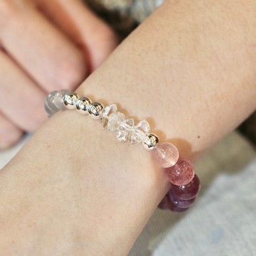 情感淨化 草莓超七閃靈鑽 能量手環