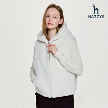 【HAZZYS】女款乳白色柔軟保暖親膚舒適高質感雙面穿背心 YSWUD009