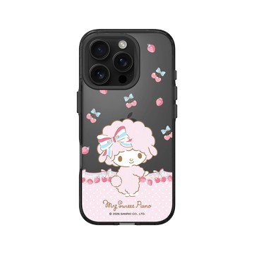 iPhone 16 Pro Clear 酷墨灰 - 三麗鷗-彼安諾 My Sweet Piano - 草莓蝴蝶結