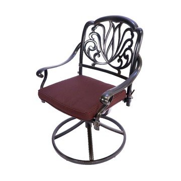 概念家居  歐式庭園鑄鋁旋轉椅 庭院椅 戶外椅 露天椅 花園椅 休閒椅 a-och