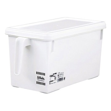 FUDOGIKEN 不動技研 手把附蓋收納盒 - 4.7L  W15.7 x D31.2 x H16cm  白色  1個