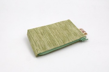 【紙布家】零錢包 草綠 紙線編織