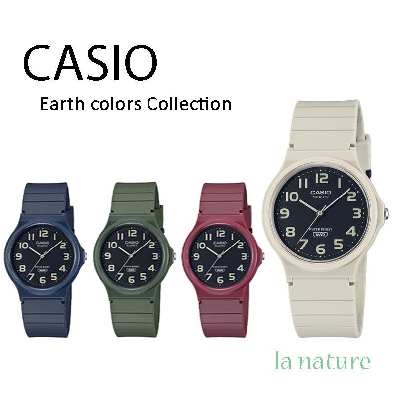 新品 CASIO Collection グリーンカラー デイトアナログモデル