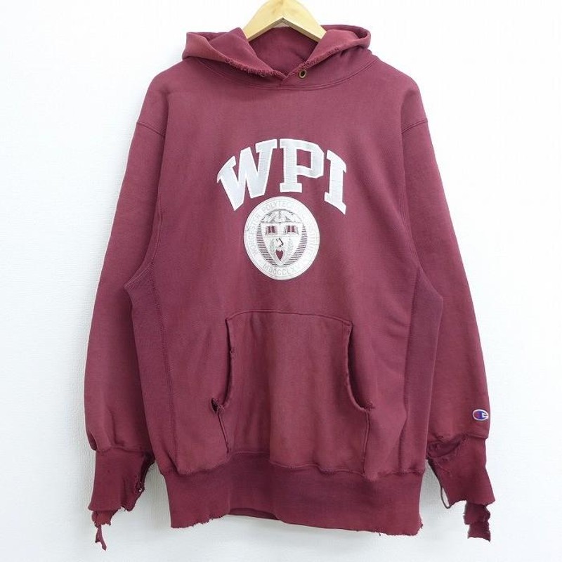 90ｓチャンピオン リバースウィーブ スウェット　トレーナー　エンジ　L　古着 90sチャンピオン リバースウィーブ スウェット トレーナー