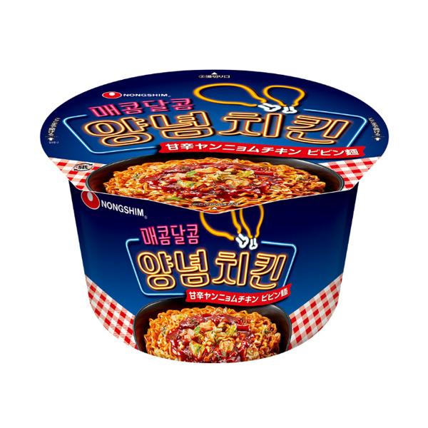 ★まとめ買い★　農心ジャパン　甘辛ヤンニョムチキンビビン麺カップ　122ｇ　×24個