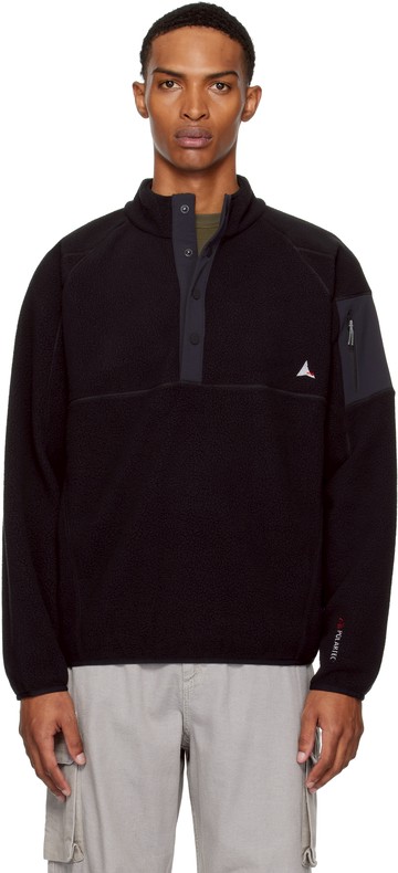 ROA 黑色 Polartec Fleece Button Up 套头衫
