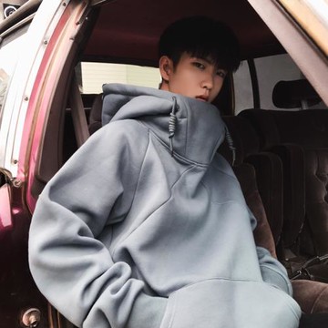 ins超火的高領衛衣男連帽套頭寬松運動加絨帽衫韓系外套潮上衣秋