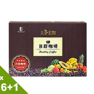 加$1元多1件【宏醫】超魔力代謝B群咖啡六盒組;共七盒(限量50組)