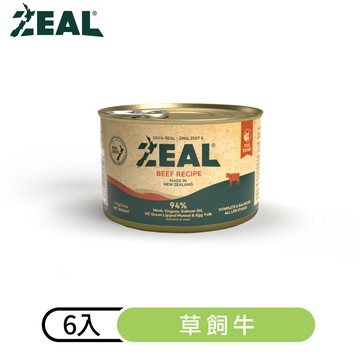 【ZEAL真致】鮮肉無穀犬主食罐｜草飼牛170gX6入