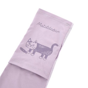 Kusuguru Japan 指孔袖套 涼感防曬抗UV 紫外線對策接觸冷感-紫色