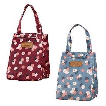 0153 手提印花保溫便當袋 保鮮購物袋 萬用露營水壺飯盒收納袋 野餐袋 保溫袋