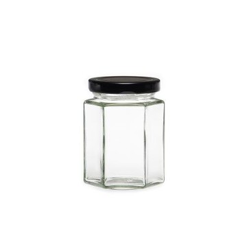 Drink eat 器皿工坊 黑蓋正六角罐-195ml/1入