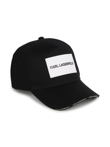 Karl Lagerfeld Kids - logo-appliqué cotton baseball cap - kids - Cotton/pure cotton - 3 - Black
