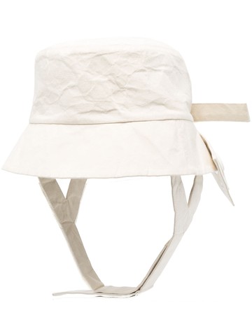 Craig Green - neck-strap bucket hat - men - Cotton/Polyester/Paper/Aluminium - One Size - Neutrals