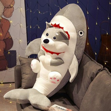 鯊狗玩偶搞笑毛絨玩具可愛超軟狗狗公仔抱枕女生生日禮物抱睡公仔
