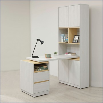 4尺桌面書櫃組(書桌+書櫃) 置物櫃 收納櫃 隔間櫃 玄關櫃【163B55603】Leader傢居館163-M121+M124+M125+M126