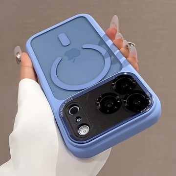 合金鏡頭框 親膚 磁吸 防摔手機殼 保護殼 適用於 iPhone 18 17 16 15 14 13 Pro Max