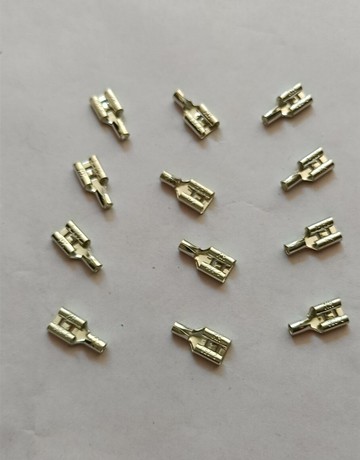 FNB2-250冷壓接線端子6.3MM插簧絕緣端子銅制閉合形不帶護套1千只