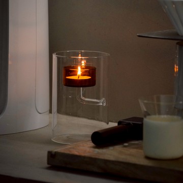 歐式防風圓筒玻璃燭台(含蠟燭） 三款售