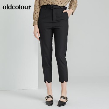 oldcolour季新款時尚氣質通勤百搭休閑長褲O11073107-599