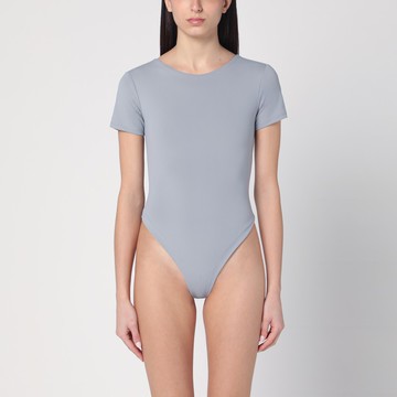 Grey nylon-blend bodysuit
