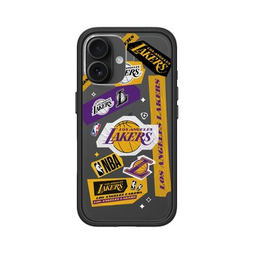 iPhone 16 Mod NX 黑 - NBA - 拼貼系列-洛杉磯湖人 L.A. Lakers - Collage