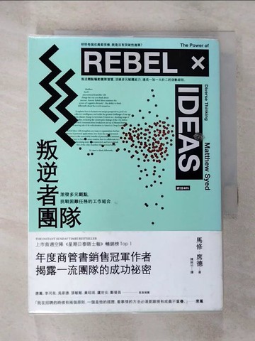 【書寶二手書T2／財經企管_SZN】叛逆者團隊：激發多元觀點，挑戰困難任務的工作組合_馬修．席德,  陳映竹