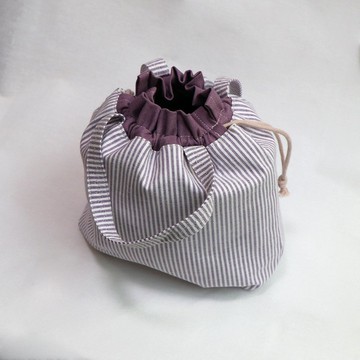 【 MY HANDMADE 】日系束口小提袋l 日本棉布 l 手工車縫