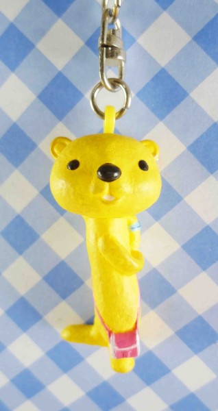 【震撼精品百貨】日本精品百貨-手機吊飾/鎖圈-黃貓系列-鑰匙圈-側面