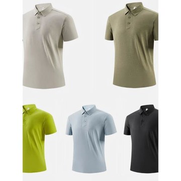 DRY快干科技！抗UV涼感降溫~吸濕透氣無痕壓膠男士速干網眼POLO衫