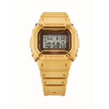 CASIO卡西歐G-SHOCK DW-5600PT-5  兩百米防水運動電子錶黃款42.8mm