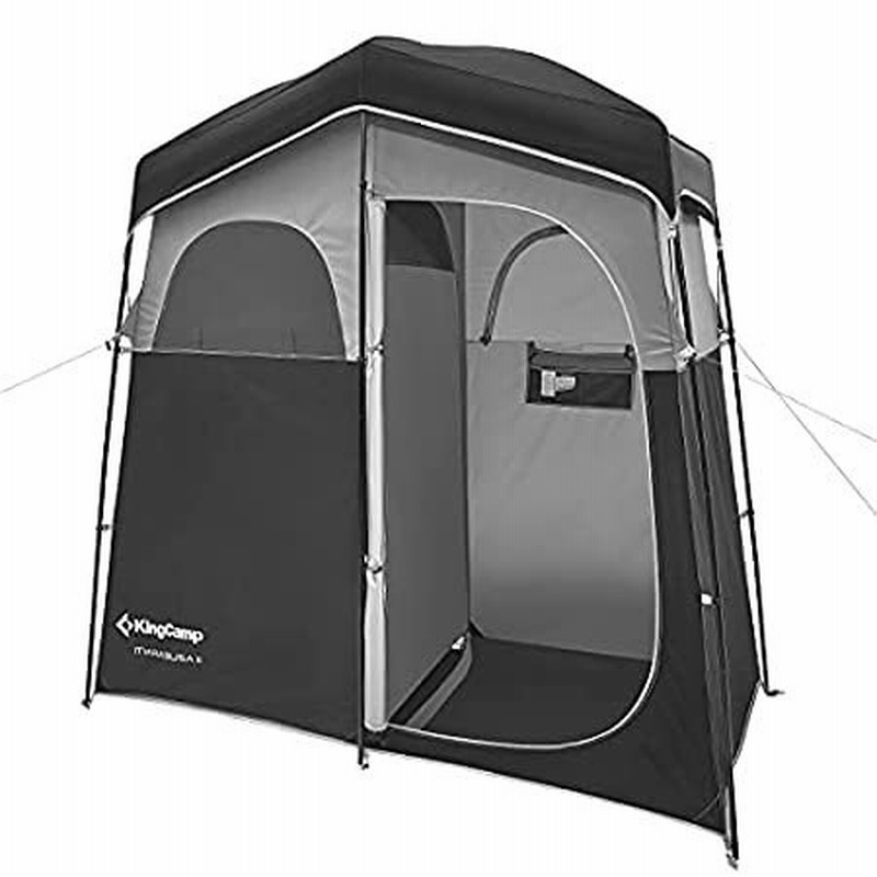 KingCamp 2ルーム キャンプ シャワー テント ポータブル トイレ ドレッシング チェンジルーム プライバシー シェルター テント 通販  LINEポイント最大0.5%GET | LINEショッピング