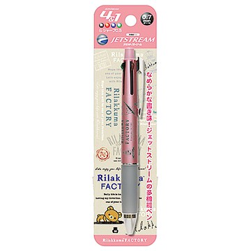 拉拉熊 Uni  Jetstream 4+1 多機能溜溜筆。美國經典工廠（粉）San-X