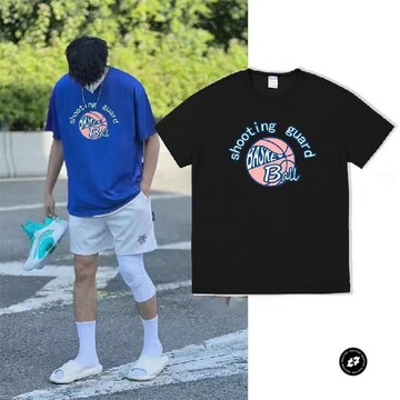夏季新款美式籃球投籃訓練寬鬆透氣網眼排汗短袖跑步健身速乾衣男網面透氣短袖休閒上衣田徑運動衣夏天上衣