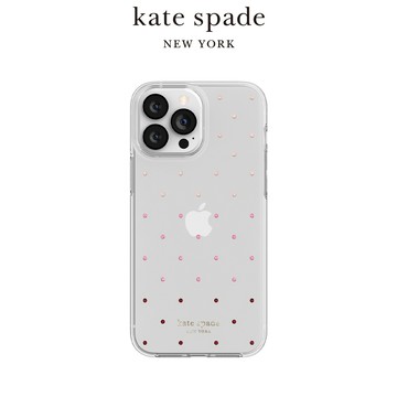 kate spade  iPhone 13 Pro 福利品(盒損 商品全新) 精品手機殼 粉鑽  軍規防摔 總代理正品