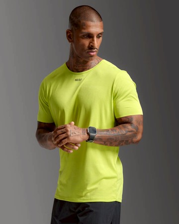 2XU Light Speed Tech Tee 男士 短袖輕盈奔馳高階運動科技T恤｜檸檬綠