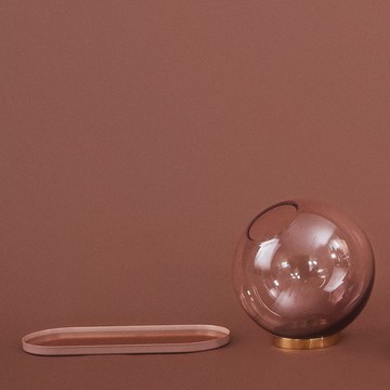 AYTM Globe Vase W. STAND 花器 小款 - 森林綠